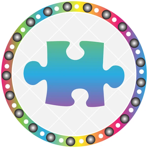 Puzzle-Knopf — Stockvektor
