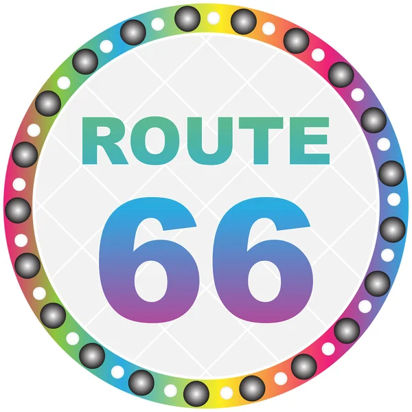 Przycisk Route 66 — Wektor stockowy
