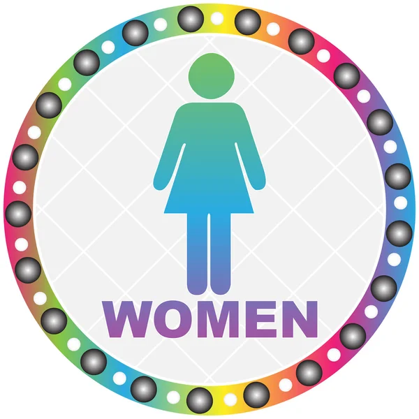 Štítek WC ženy — Stockový vektor