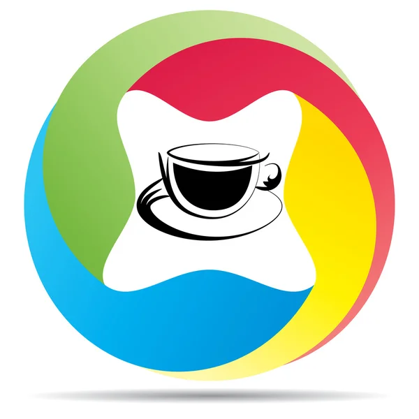 Botón taza de café — Archivo Imágenes Vectoriales