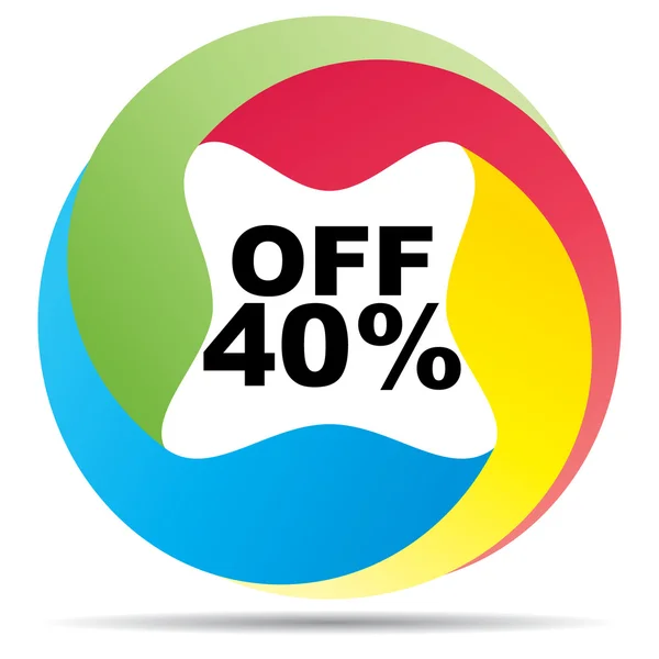 Forty percent discount — Stockvector