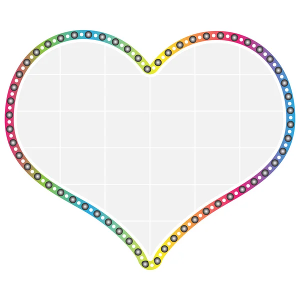 Färgglada hjärta banner — Stock vektor