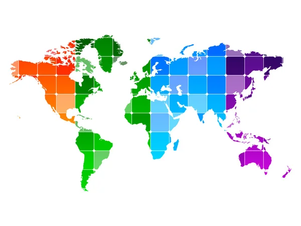 Mapa do mundo abstrato —  Vetores de Stock