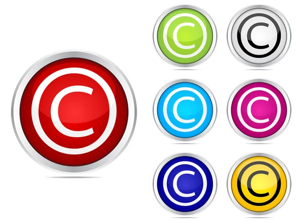 Copyright buttons — Stock Vector
