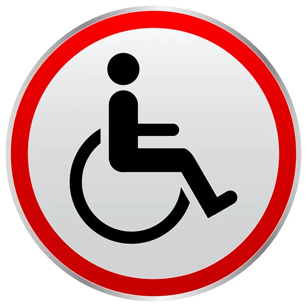 Panneau personne handicapée — Image vectorielle