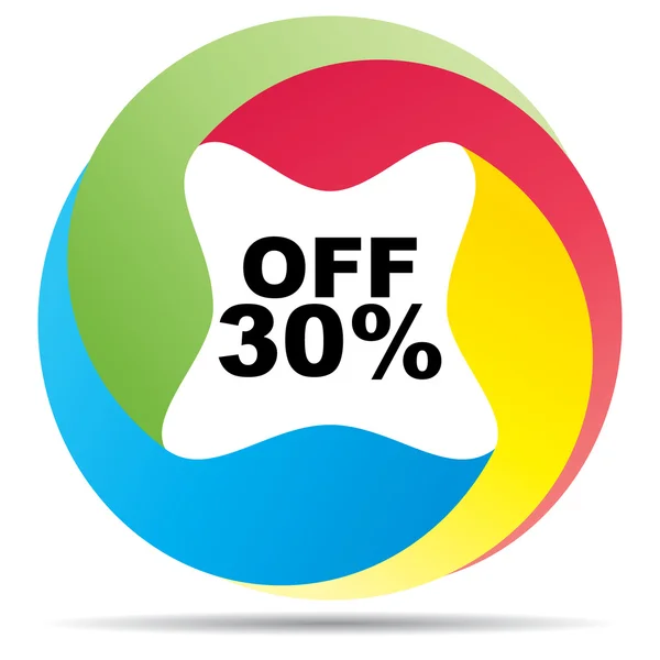 Thirty percent discount — Stockvector