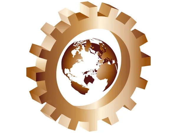 World map icon — Stock Vector