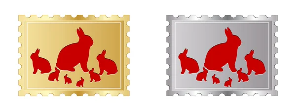 Пасхальные марки — стоковый вектор