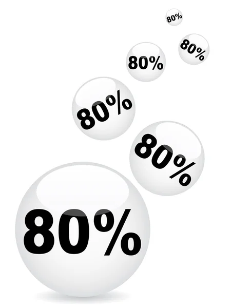 Eighty percent discount — Stock Vector