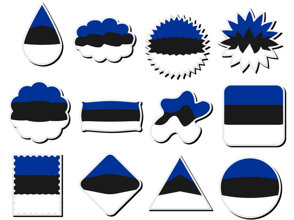 Banderas de Estonia — Archivo Imágenes Vectoriales