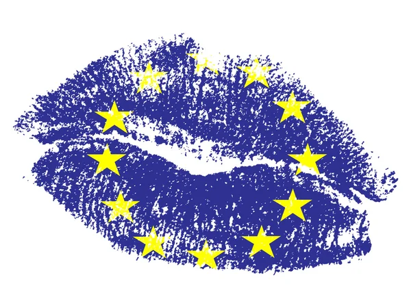 stock vector european kiss