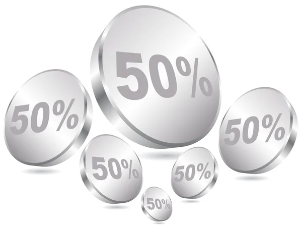 Fifty percent discount — Stock Vector