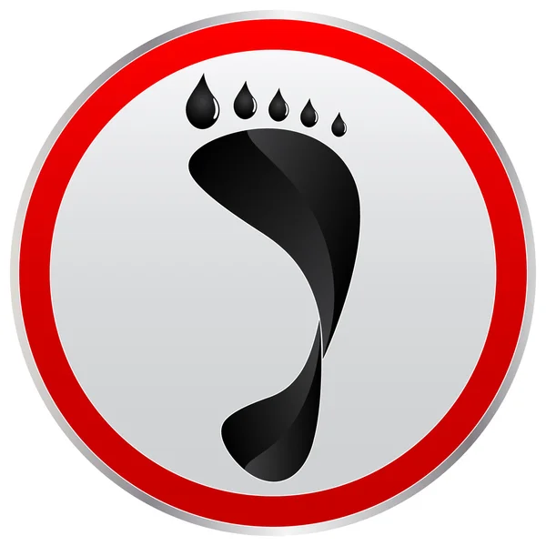 Human footprint — Stock Vector
