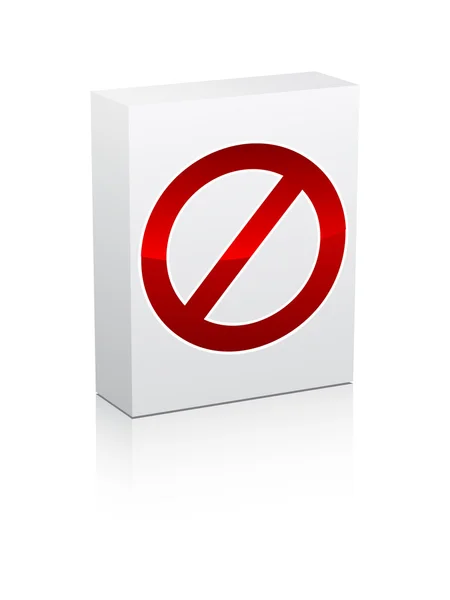 Caja prohibida — Vector de stock