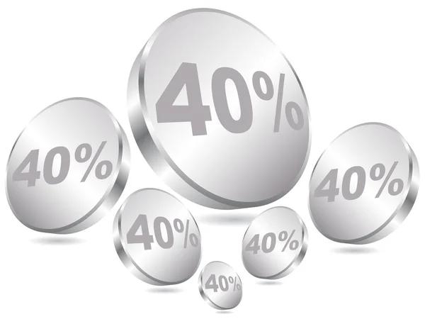 Forty percent discount — Stok Vektör
