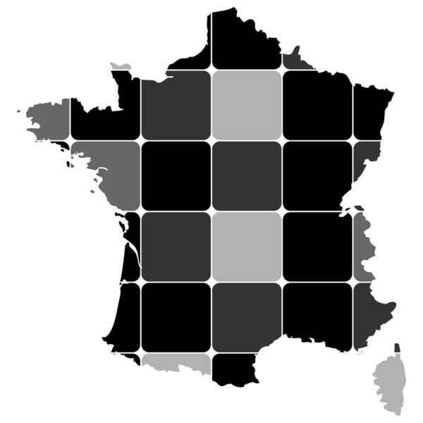 Kort over Frankrig – Stock-vektor