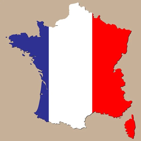 stock vector map of france