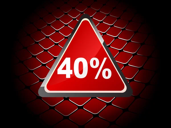 40 Prozent Rabatt — Stockvektor
