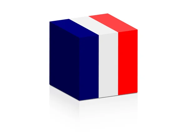 France flag on box — Stock Vector