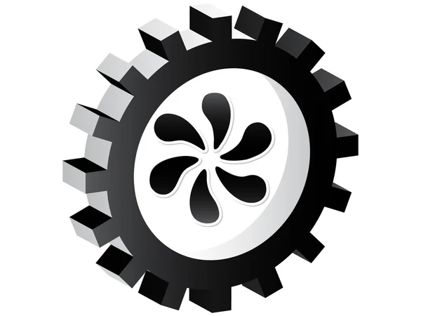 Fan button — Stock Vector