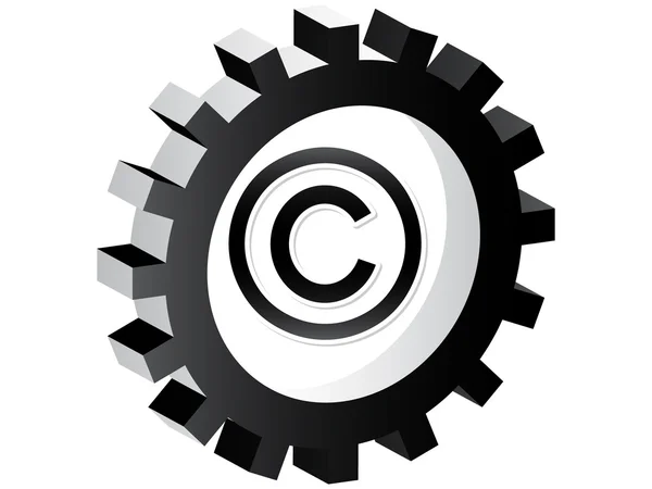 Botão Copyright — Vetor de Stock