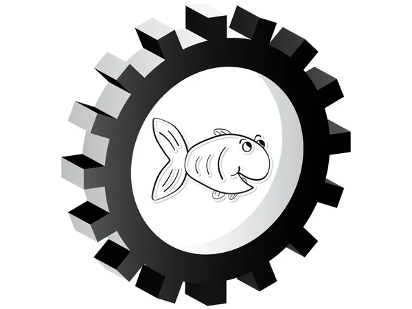 Tombol ikan - Stok Vektor