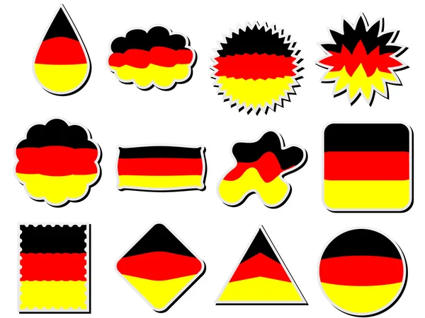 Duitse stickers — Stockvector