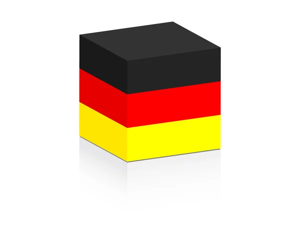 Niemiecka flaga na polu — Wektor stockowy