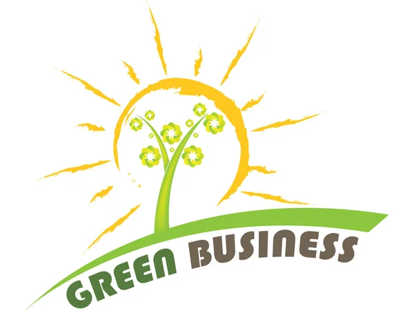 Banner de negócios verde — Vetor de Stock