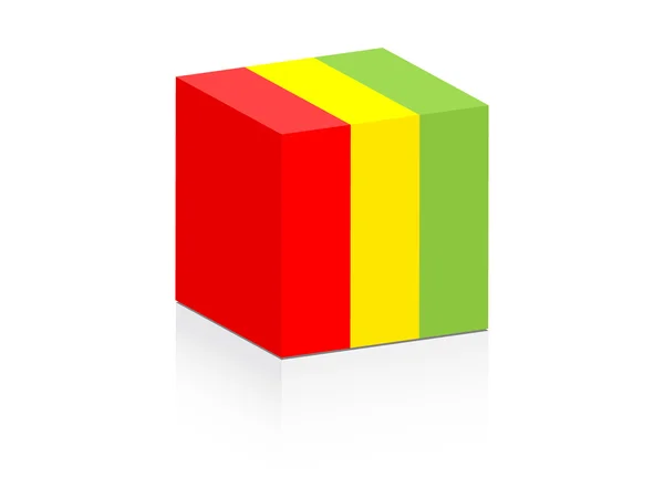 Guineas flagga på rutan — Stock vektor