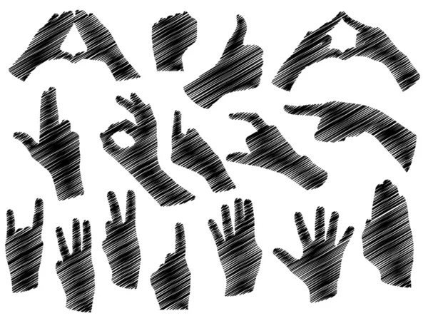 Handen vorm — Stockvector