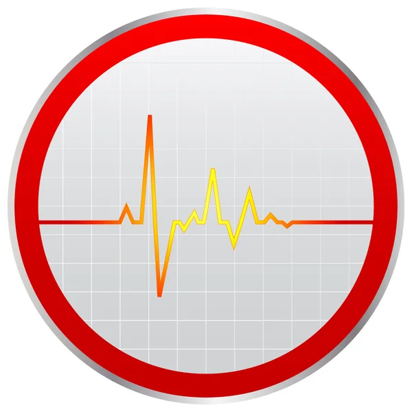 Ícone de pulso cardíaco —  Vetores de Stock