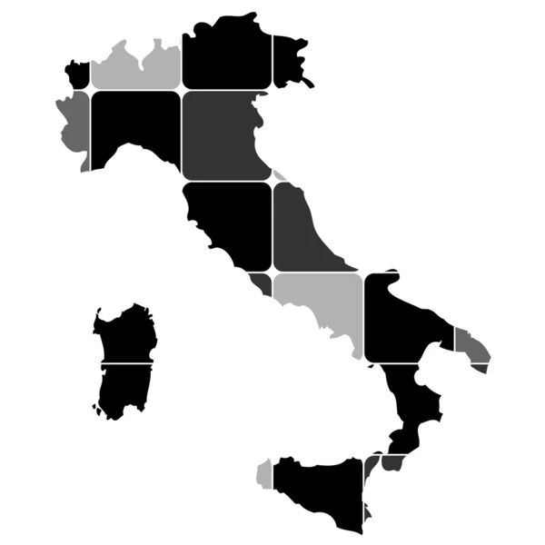 Olaszország térképe — Stock Vector