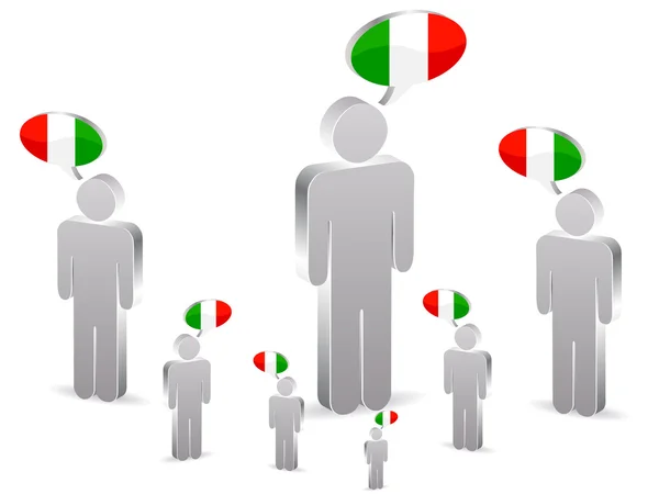 Gruppo di italiani — Vettoriale Stock
