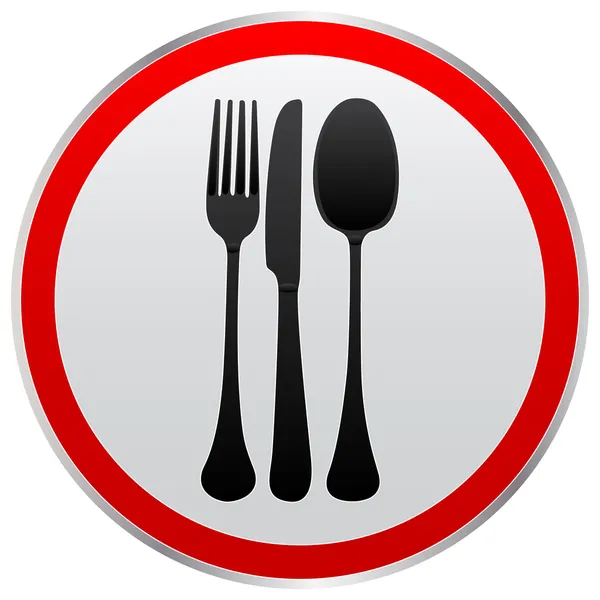 Fork, kés, kanál ikon — Stock Vector