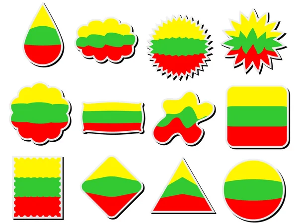 stock vector flag of lithuania