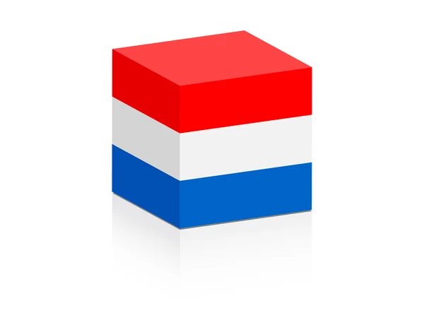 Luxemburg zászló-on doboz — Stock Vector