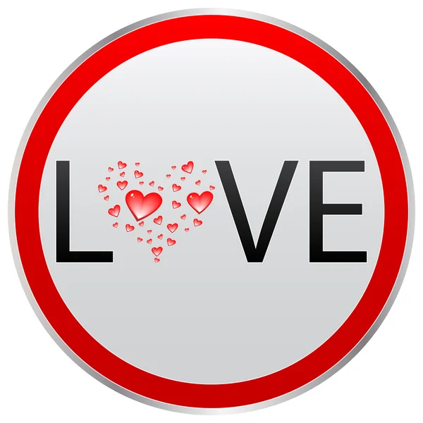 Кнопка любви — стоковый вектор