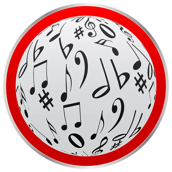 Bouton musical — Image vectorielle