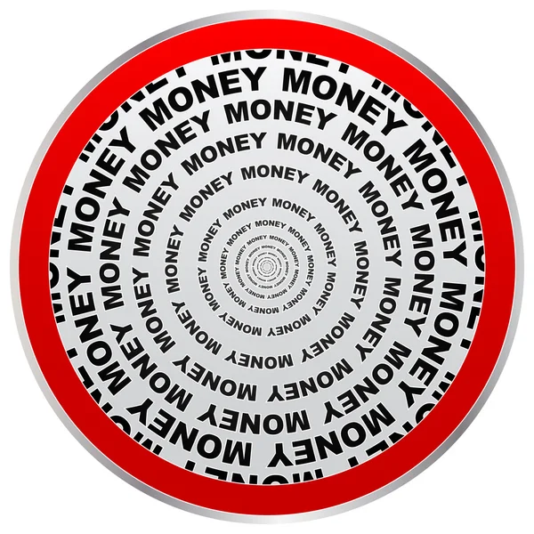 Χρήματα κείμενο κουμπί — Διανυσματικό Αρχείο