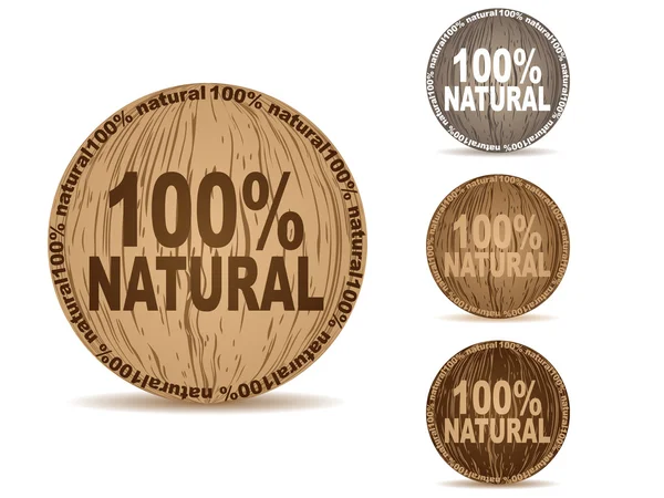 Natural buttons — Stock Vector