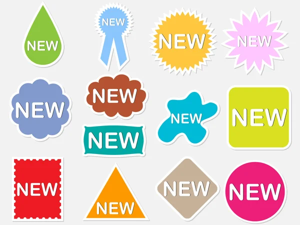 Stickers different shape — Stock Vector