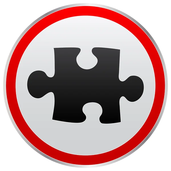 Tlačítko puzzle — Stockový vektor