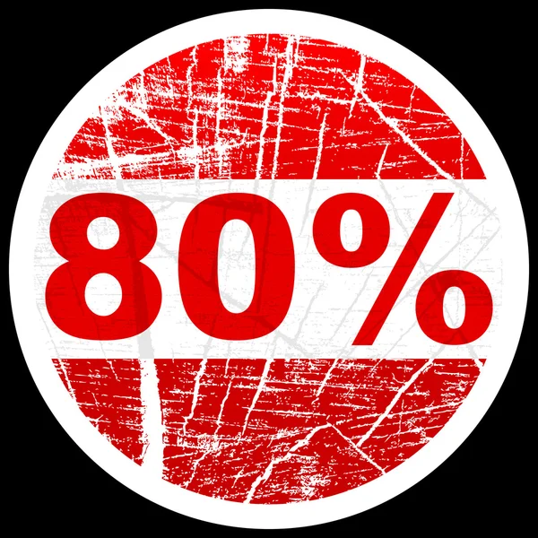 Osmdesát procent sleva — Stockový vektor