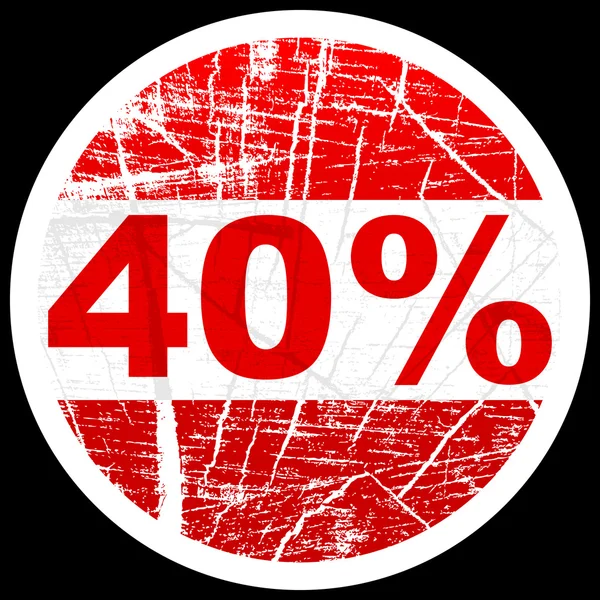 Fyrtio procent rabatt — Stock vektor