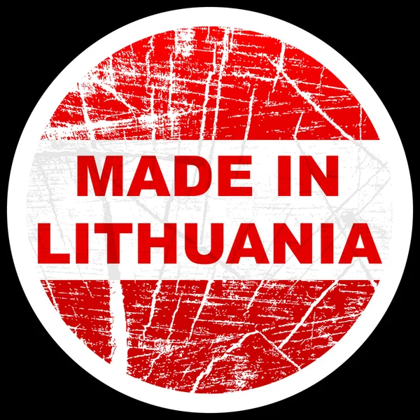 Gemaakt van Litouwen — Stockvector