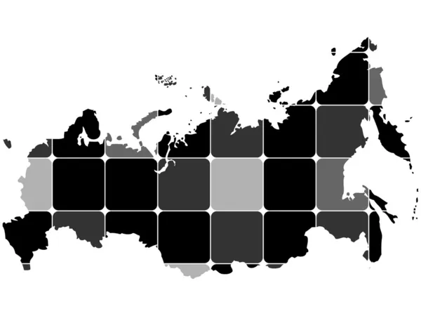 Kaart van Rusland — Stockvector