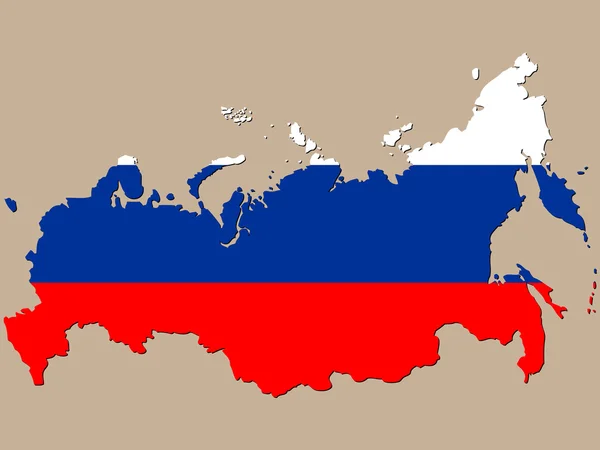 Bandera rusa — Vector de stock