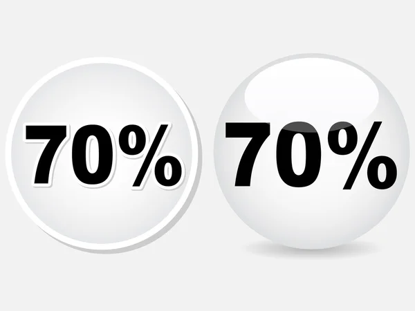 Sedmdesát procent sleva ikony — Stockový vektor
