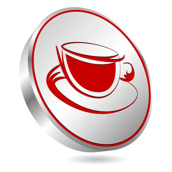 Koffie beker knop — Stockvector